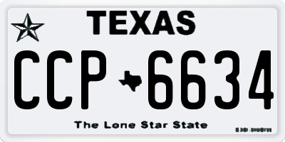TX license plate CCP6634