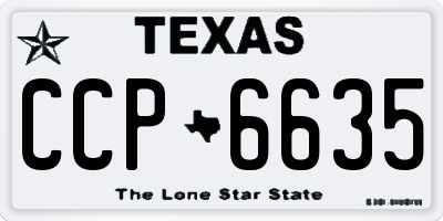 TX license plate CCP6635