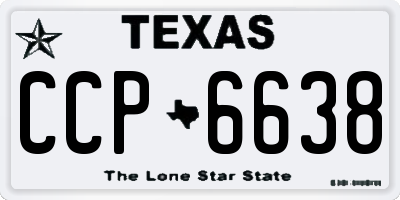 TX license plate CCP6638