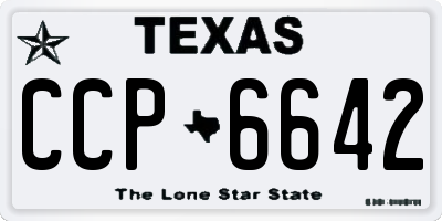 TX license plate CCP6642