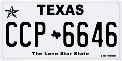 TX license plate CCP6646