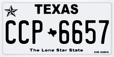 TX license plate CCP6657