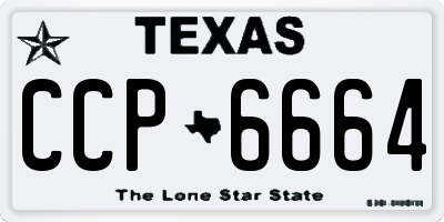 TX license plate CCP6664