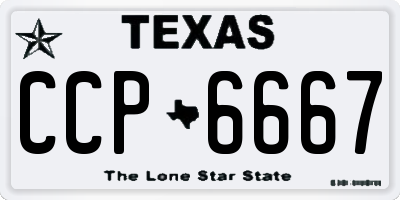TX license plate CCP6667