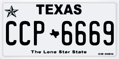 TX license plate CCP6669