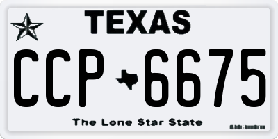 TX license plate CCP6675