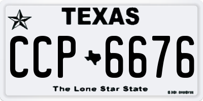TX license plate CCP6676