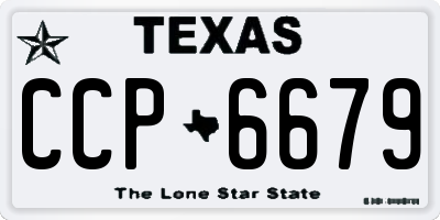 TX license plate CCP6679