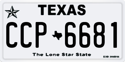 TX license plate CCP6681