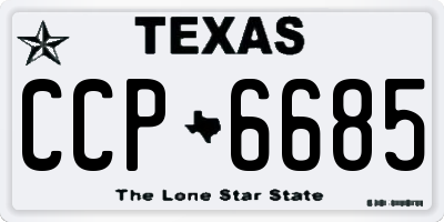 TX license plate CCP6685