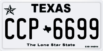 TX license plate CCP6699