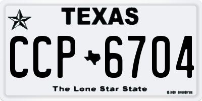 TX license plate CCP6704