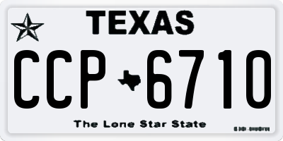 TX license plate CCP6710