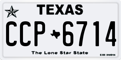 TX license plate CCP6714