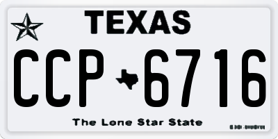 TX license plate CCP6716