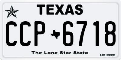 TX license plate CCP6718