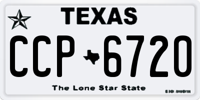 TX license plate CCP6720