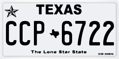 TX license plate CCP6722
