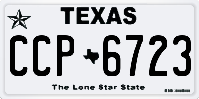 TX license plate CCP6723