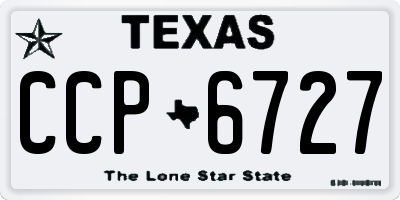 TX license plate CCP6727