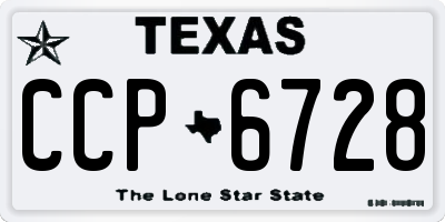 TX license plate CCP6728