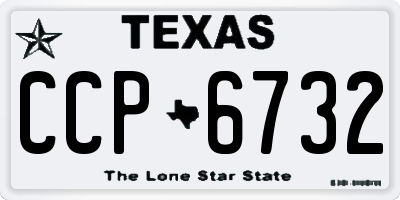 TX license plate CCP6732