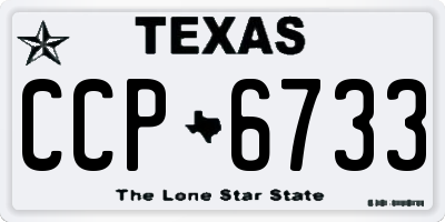 TX license plate CCP6733