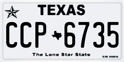 TX license plate CCP6735