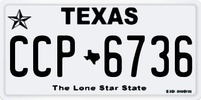 TX license plate CCP6736