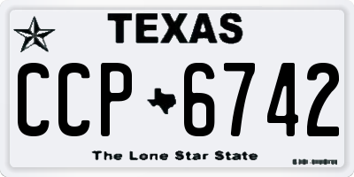 TX license plate CCP6742