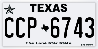 TX license plate CCP6743