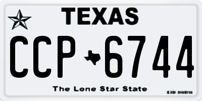 TX license plate CCP6744