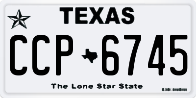 TX license plate CCP6745