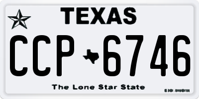 TX license plate CCP6746