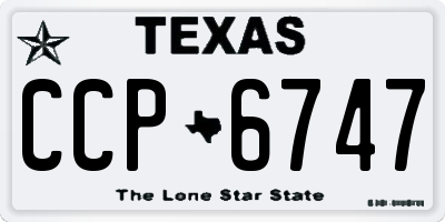 TX license plate CCP6747