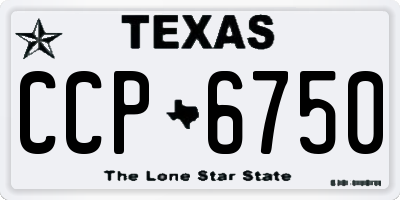 TX license plate CCP6750