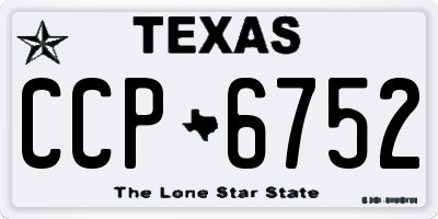 TX license plate CCP6752