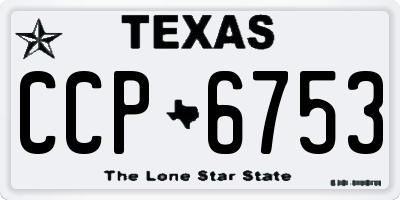 TX license plate CCP6753