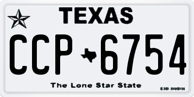 TX license plate CCP6754