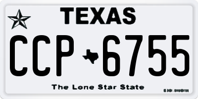TX license plate CCP6755