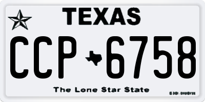 TX license plate CCP6758