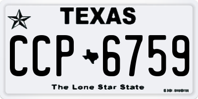TX license plate CCP6759