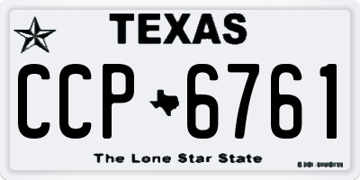 TX license plate CCP6761