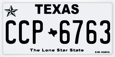 TX license plate CCP6763