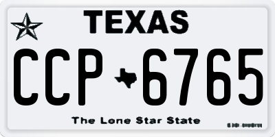 TX license plate CCP6765