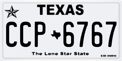 TX license plate CCP6767