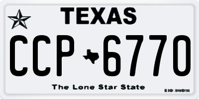TX license plate CCP6770