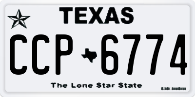 TX license plate CCP6774
