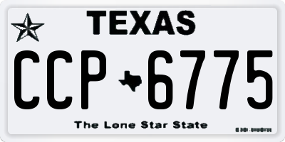 TX license plate CCP6775