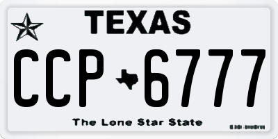 TX license plate CCP6777